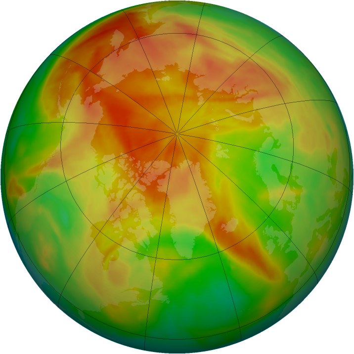 Arctic ozone map for 09 April 2009